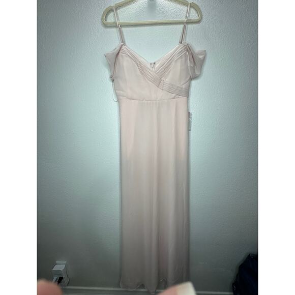 NWT Birdy Grey Pale Blush Spence Chiffon Convertible Maxi Dress M - Picture 4 of 16